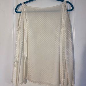 Club Monaco white blouse crepe fabric